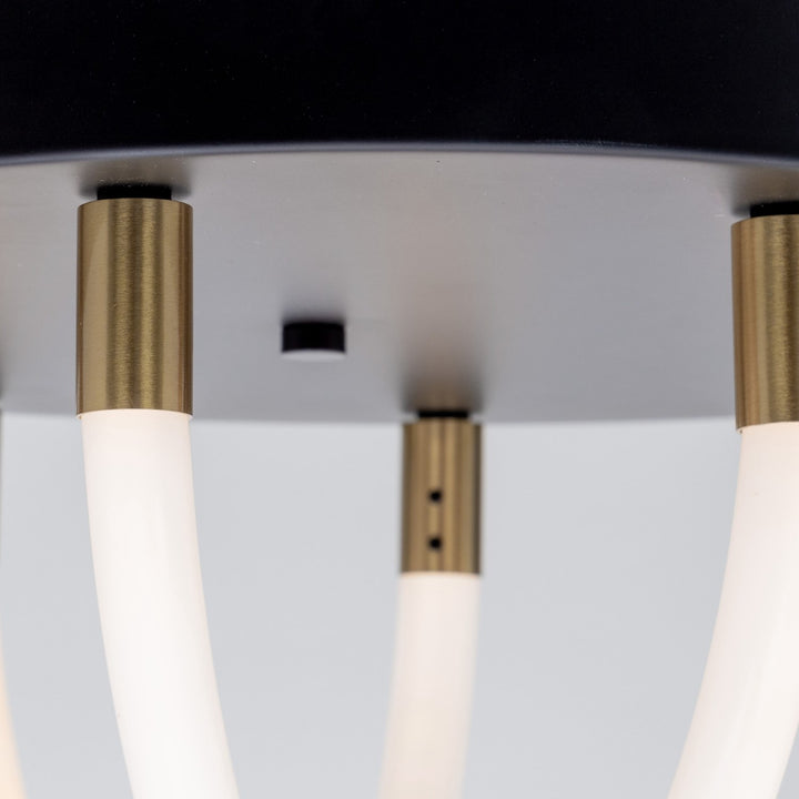 Collection 1-Light Flush Mount Black And Brushed Brass