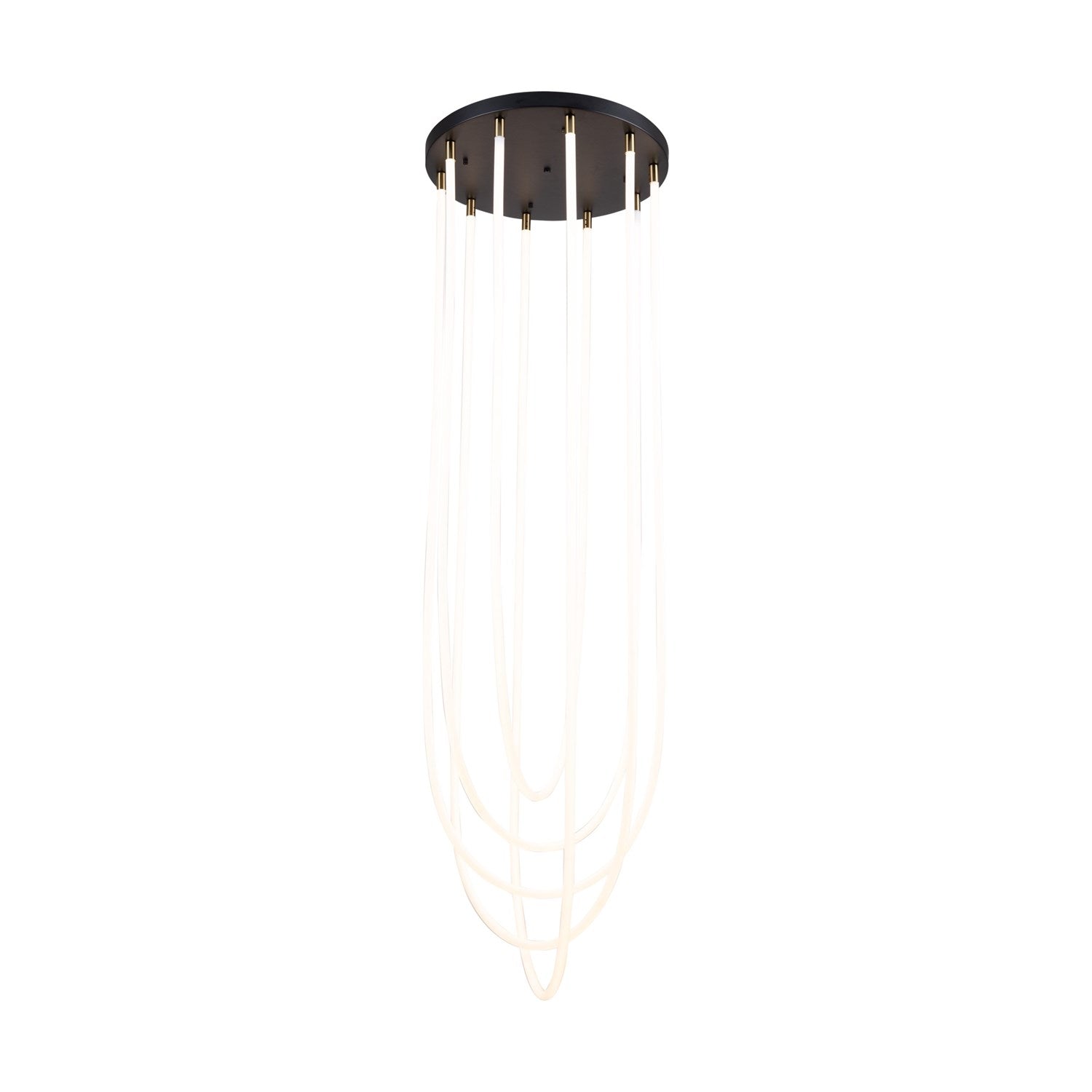 Collection 5-Light Chandelier Black And Brushed Brass by Artcraft