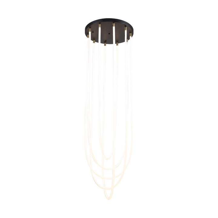 Collection 5-Light Chandelier Black And Brushed Brass by Artcraft