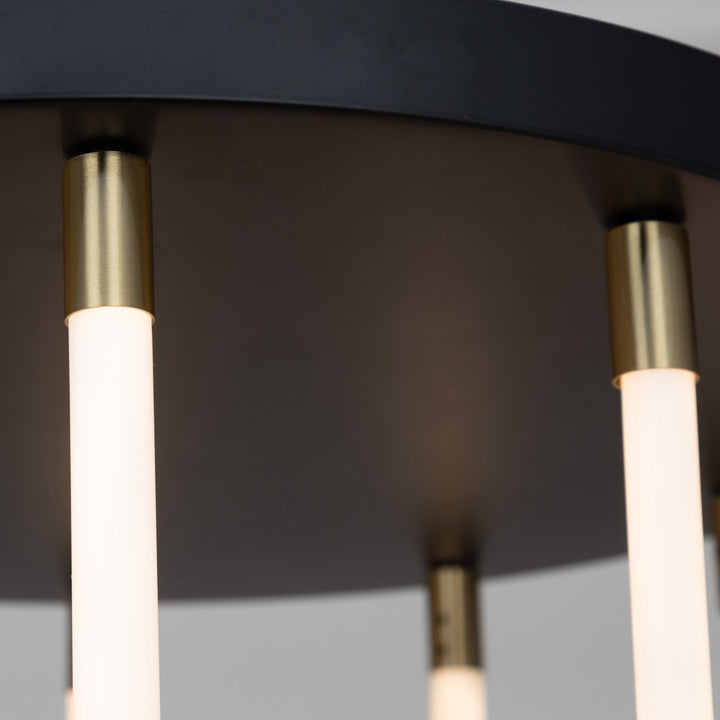 Collection 5-Light Chandelier Black And Brushed Brass