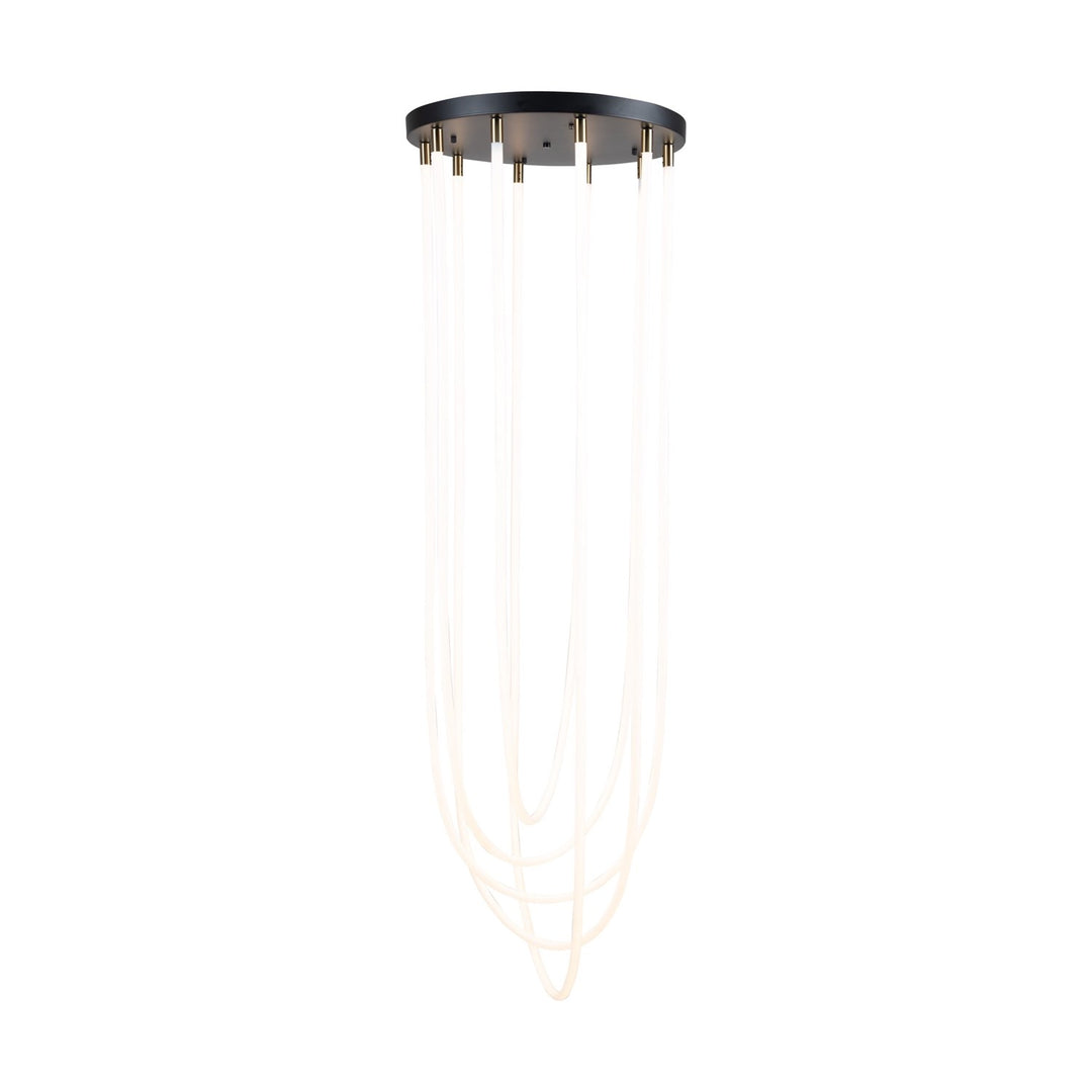 Collection 5-Light Chandelier Black And Brushed Brass