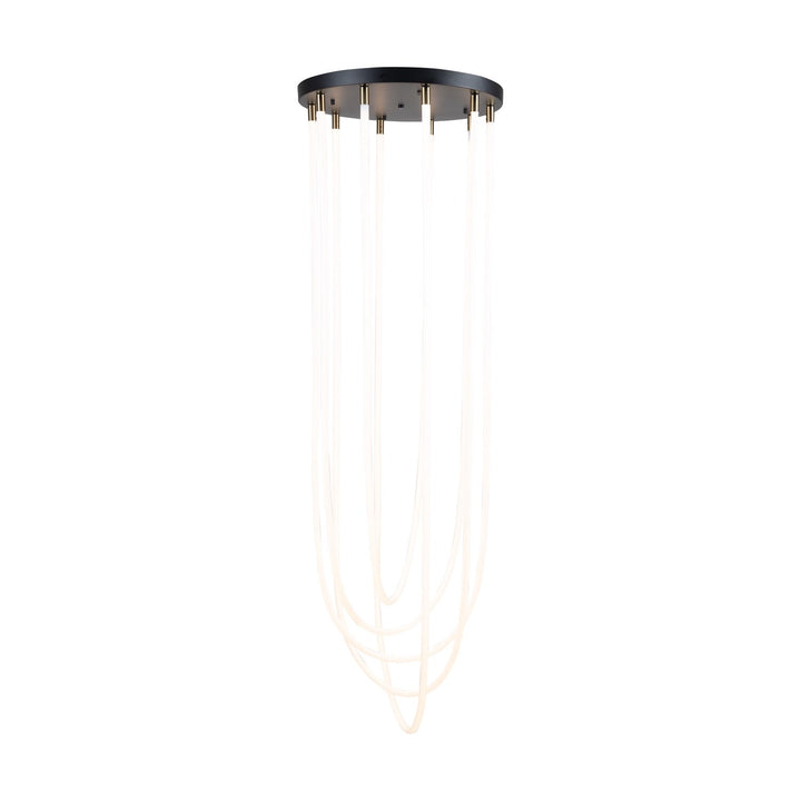 Collection 5-Light Chandelier Black And Brushed Brass
