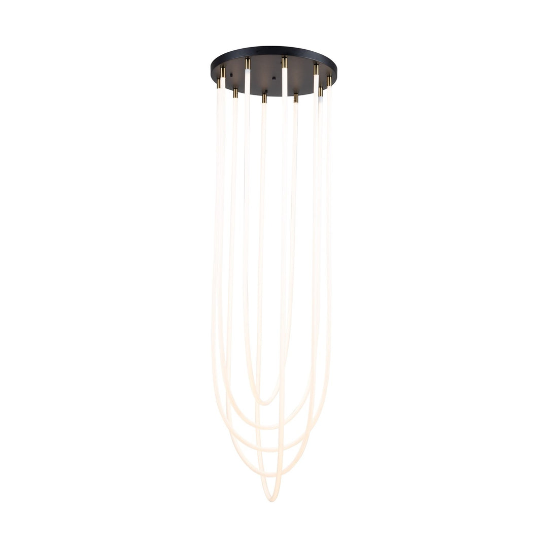 Collection 5-Light Chandelier Black And Brushed Brass