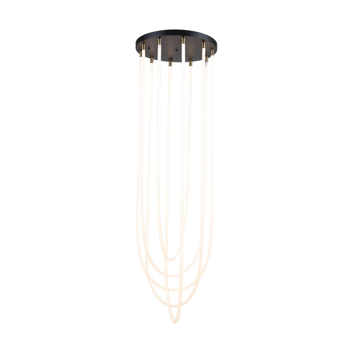 Collection 5-Light Chandelier Black And Brushed Brass