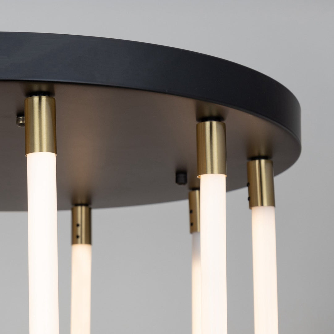 Collection 5-Light Chandelier Black And Brushed Brass