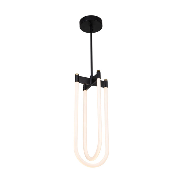 Collection 2-Light Pendant Black And Brushed Brass