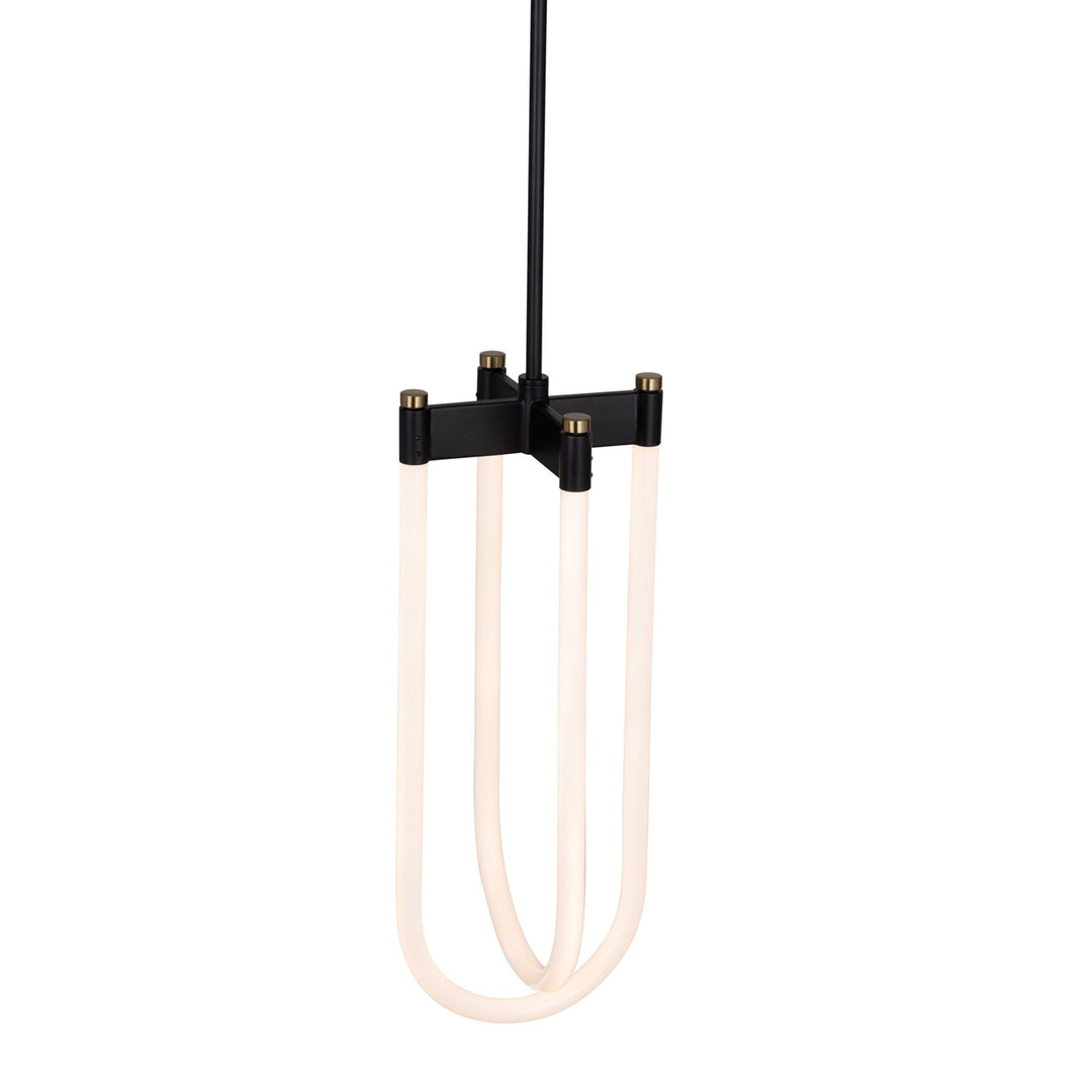 Collection 2-Light Pendant Black And Brushed Brass