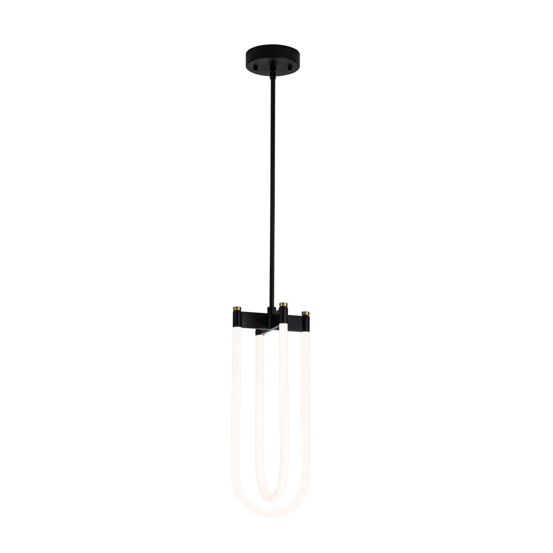 Collection 2-Light Pendant Black And Brushed Brass
