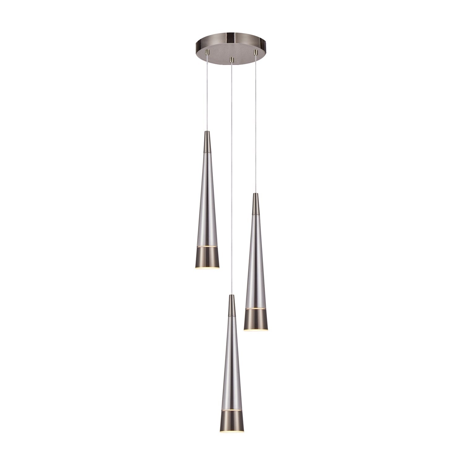 Collection 3-Light Chandelier Pearl Black And Smoke by Artcraft