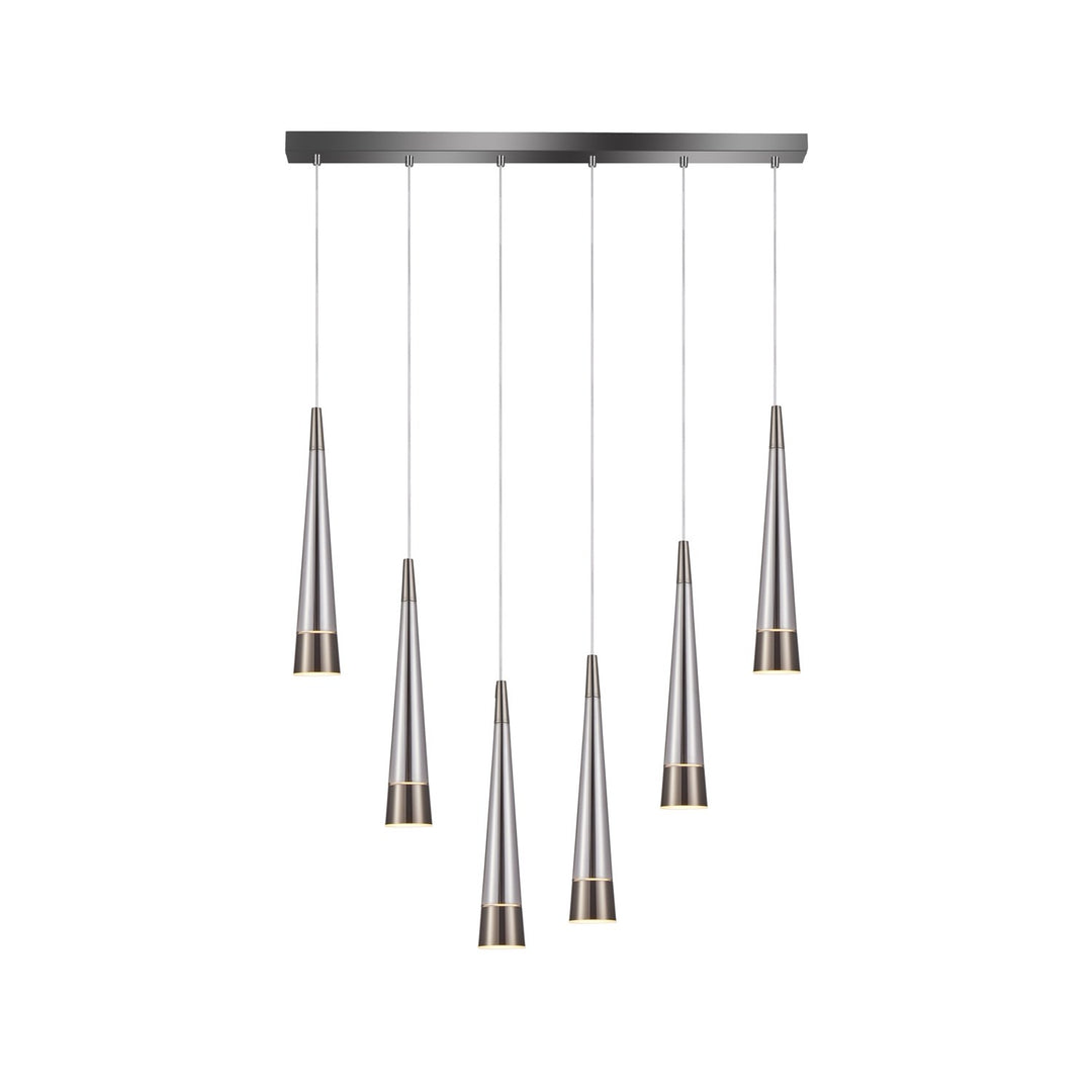 Collection 6-Light Island Light Pearl Black And Smoke by Artcraft