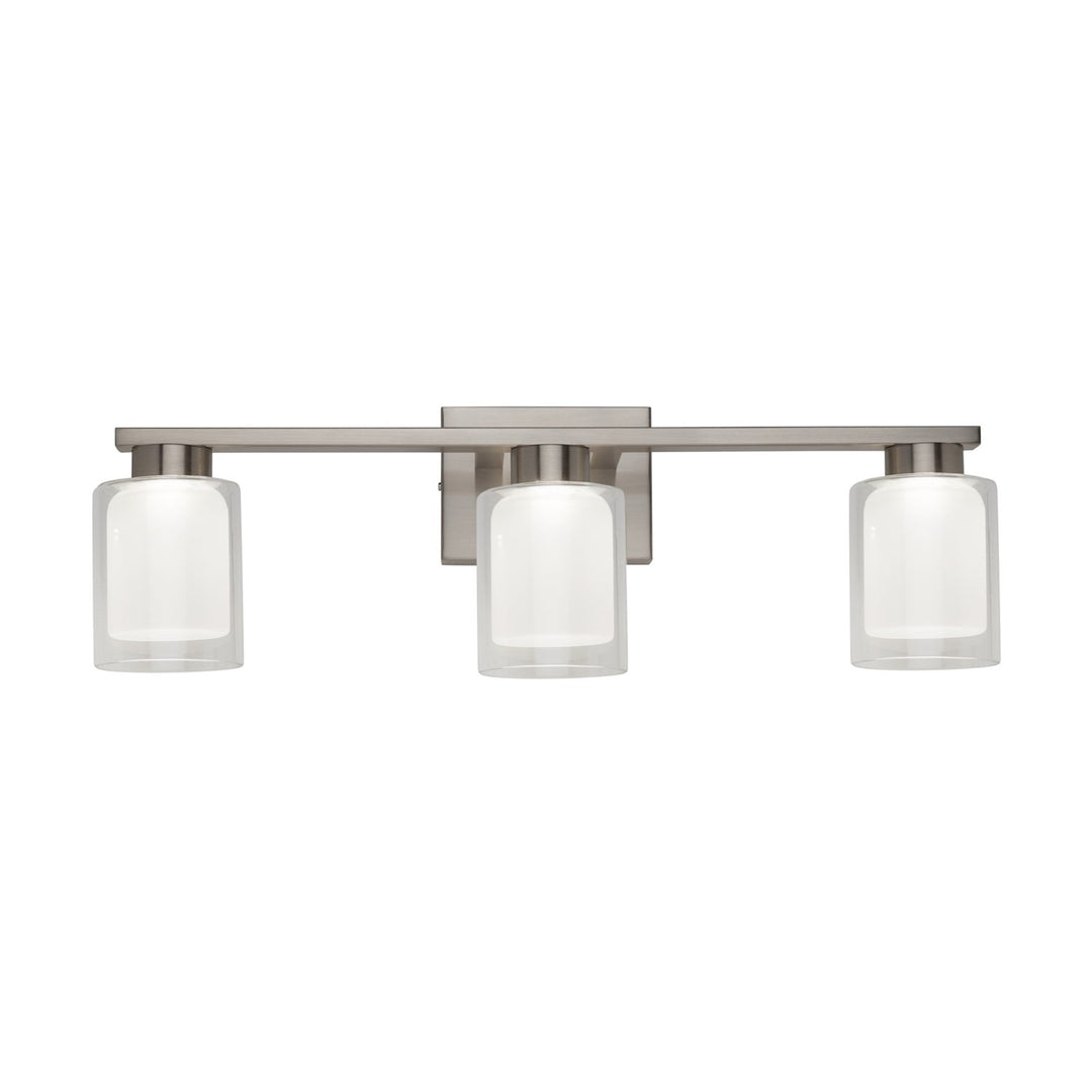 Collection 3-Light Bathroom Vanity Fixture Brushed Nickel by Artcraft