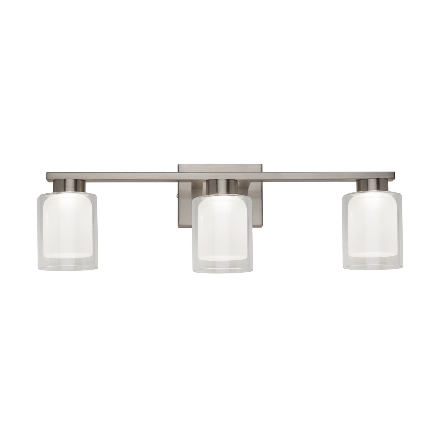 Collection 3-Light Bathroom Vanity Fixture Brushed Nickel by Artcraft