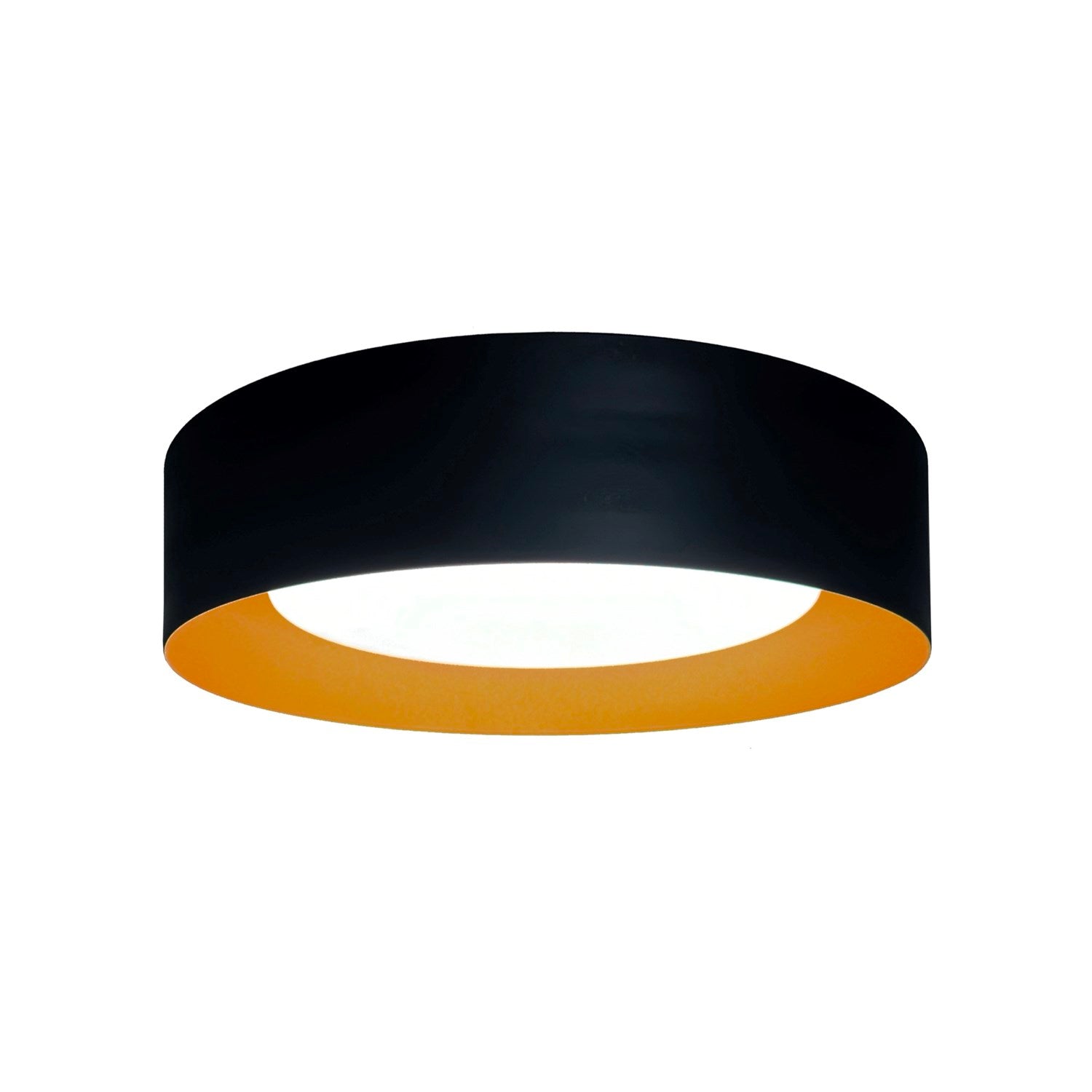 Collection 1-Light Flush Mount Black And Brushed Brass by Artcraft