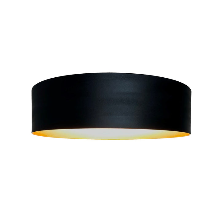 Collection 1-Light Flush Mount Black And Brushed Brass