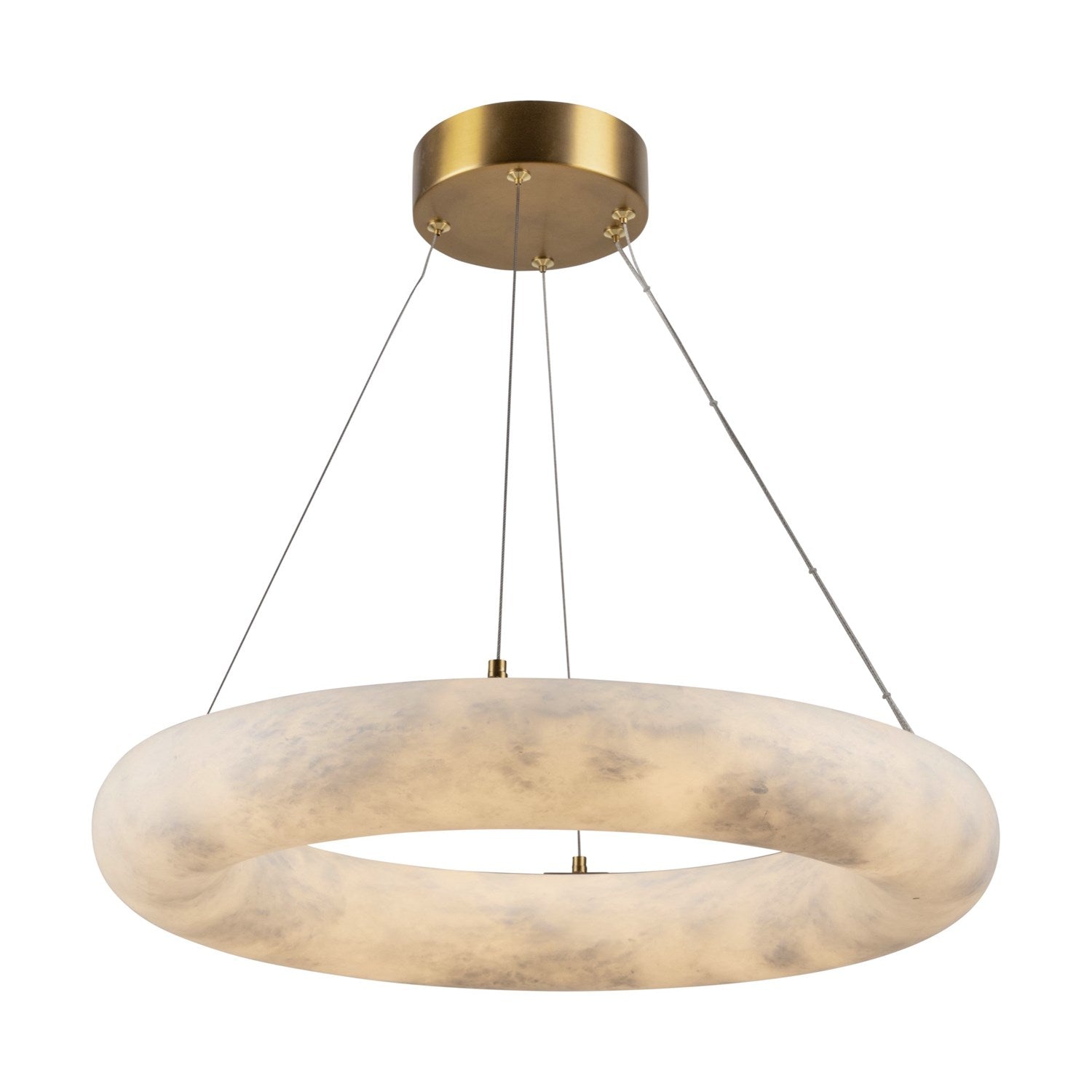 Collection 1-Light 19" Chandelier Brushed Brass by Artcraft