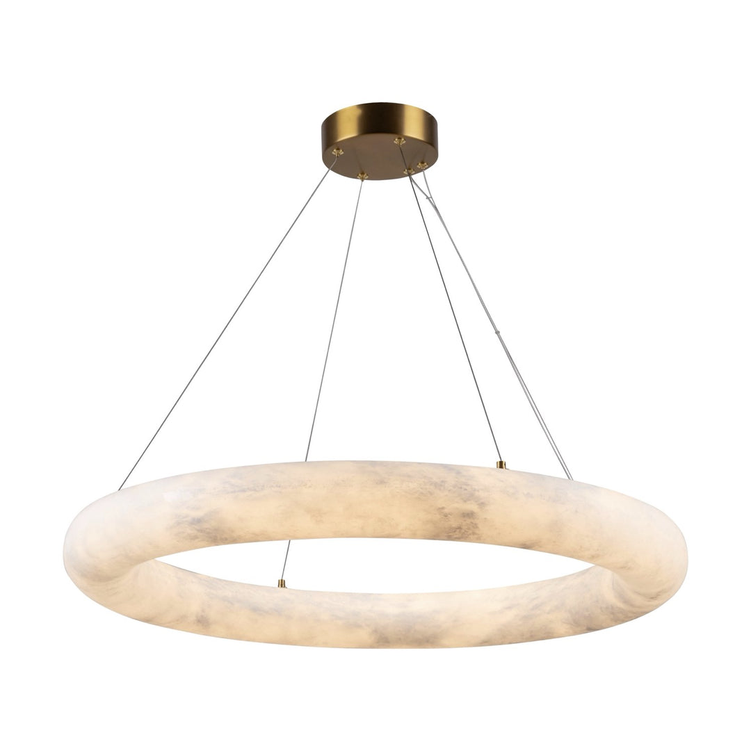Collection 1-Light 27" Chandelier Brushed Brass by Artcraft