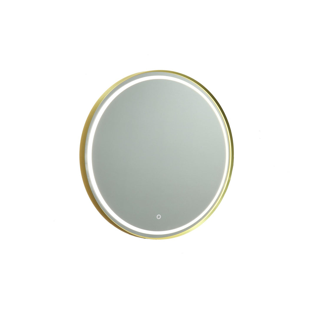 Collection Round Bathroom Mirror Brushed Brass by Artcraft