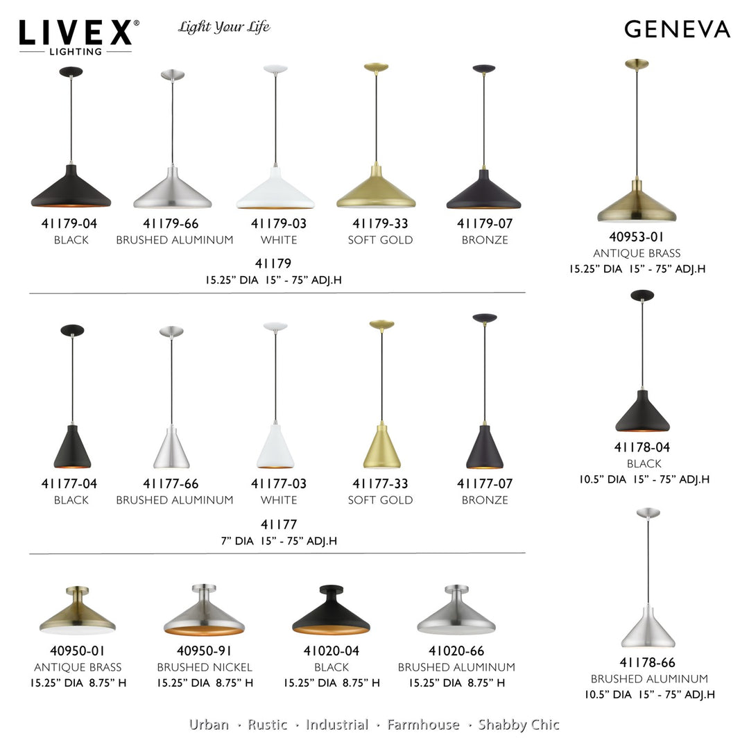 1 Light Soft Gold Cone Mini Pendant With Polished Brass Accents