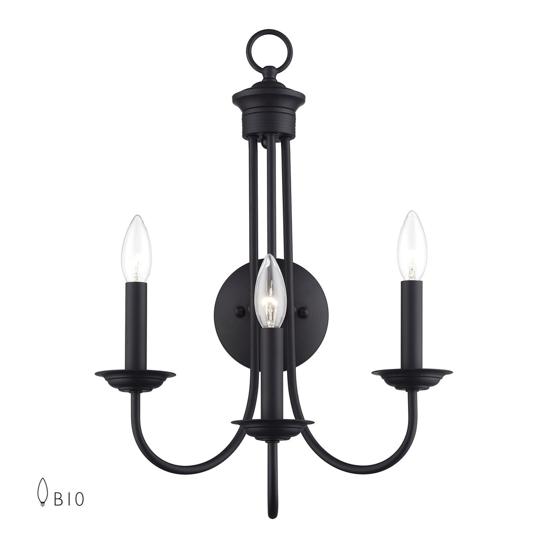 3 Light Black Extra Large Wall Sconce by Livex Lighting