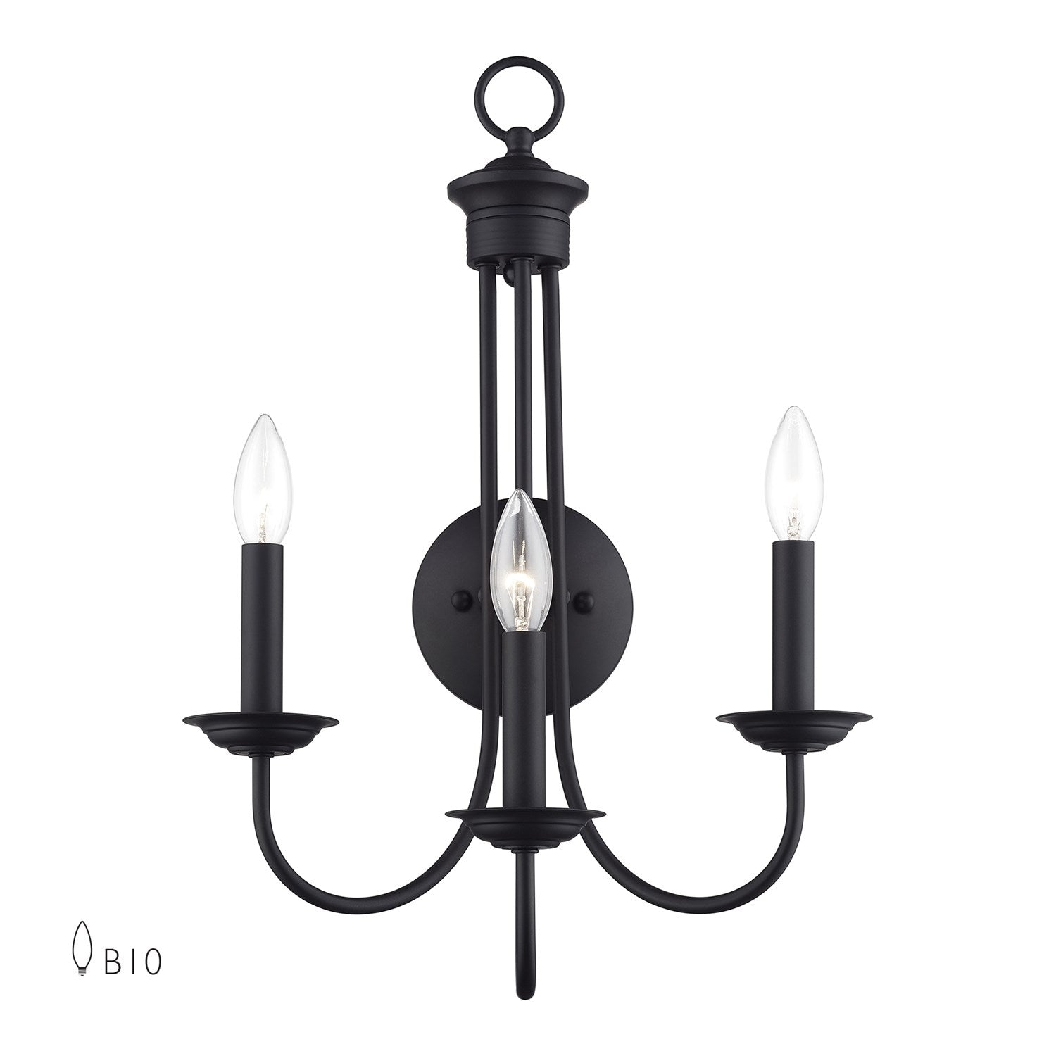 3 Light Black Extra Large Wall Sconce by Livex Lighting