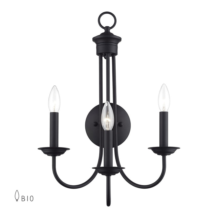 3 Light Black Extra Large Wall Sconce by Livex Lighting