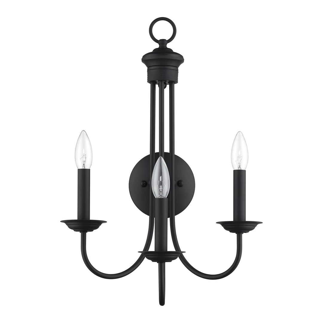 3 Light Black Extra Large Wall Sconce