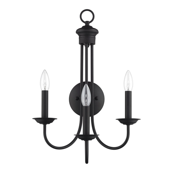 3 Light Black Extra Large Wall Sconce