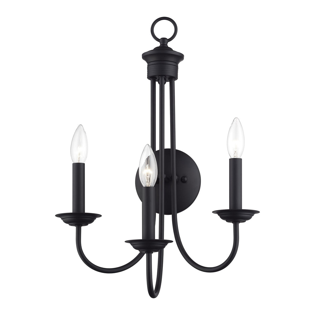 3 Light Black Extra Large Wall Sconce