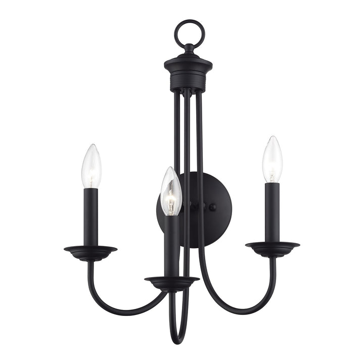 3 Light Black Extra Large Wall Sconce
