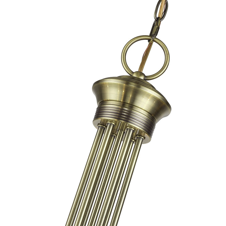 12 Light Antique Brass Large 2-Tier Chandelier