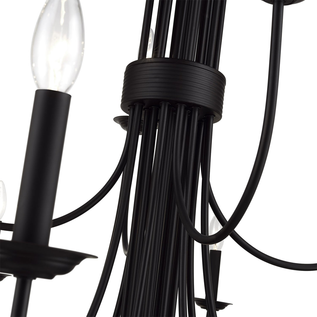 24 Light Black Grande Foyer Chandelier