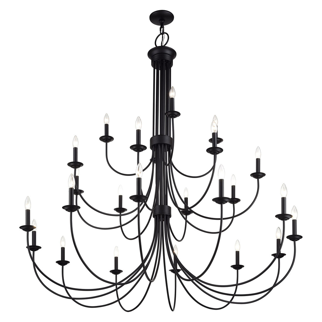 24 Light Black Grande Foyer Chandelier