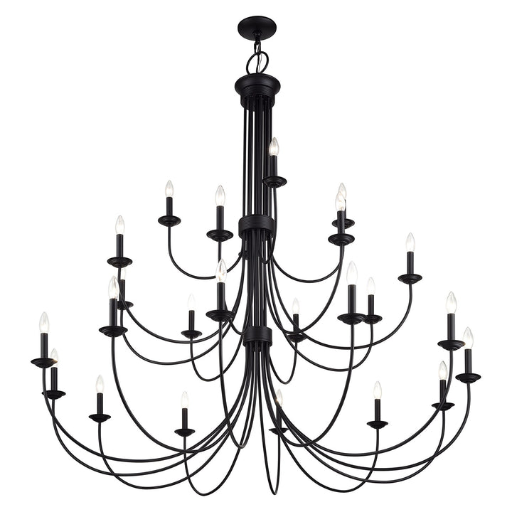 24 Light Black Grande Foyer Chandelier