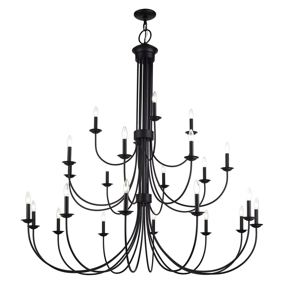 24 Light Black Grande Foyer Chandelier