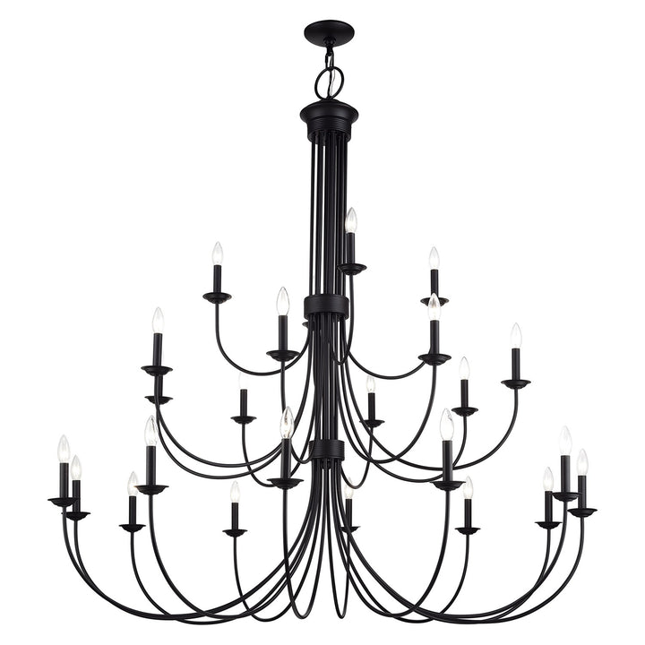 24 Light Black Grande Foyer Chandelier