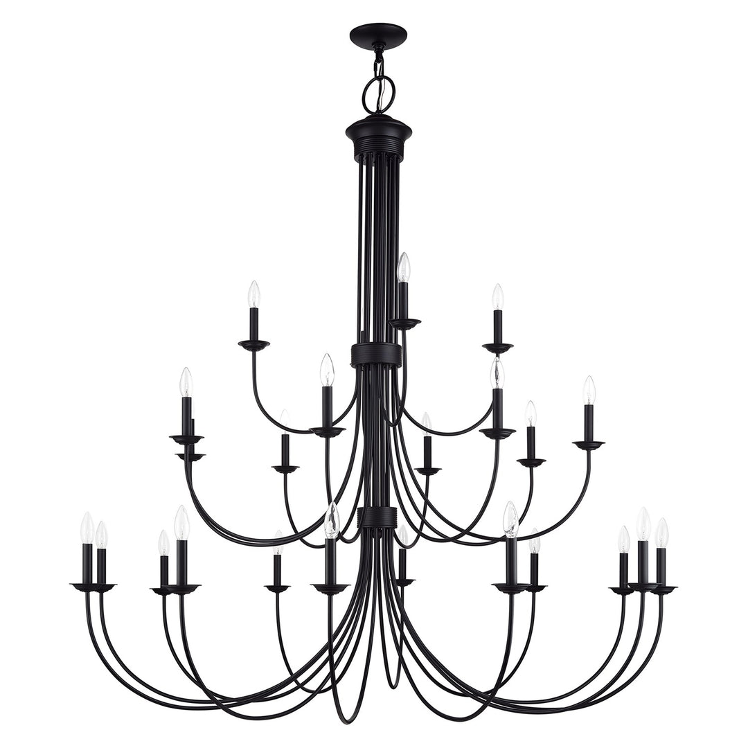 24 Light Black Grande Foyer Chandelier