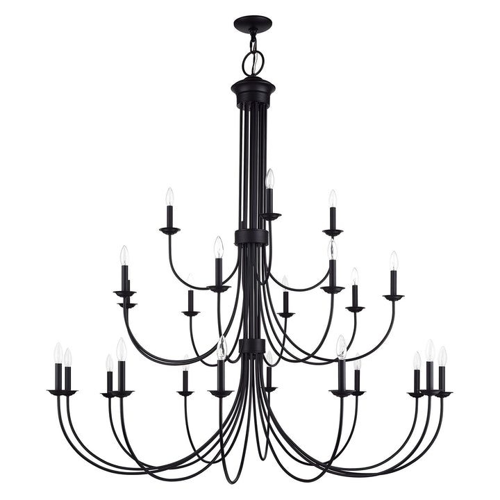 24 Light Black Grande Foyer Chandelier