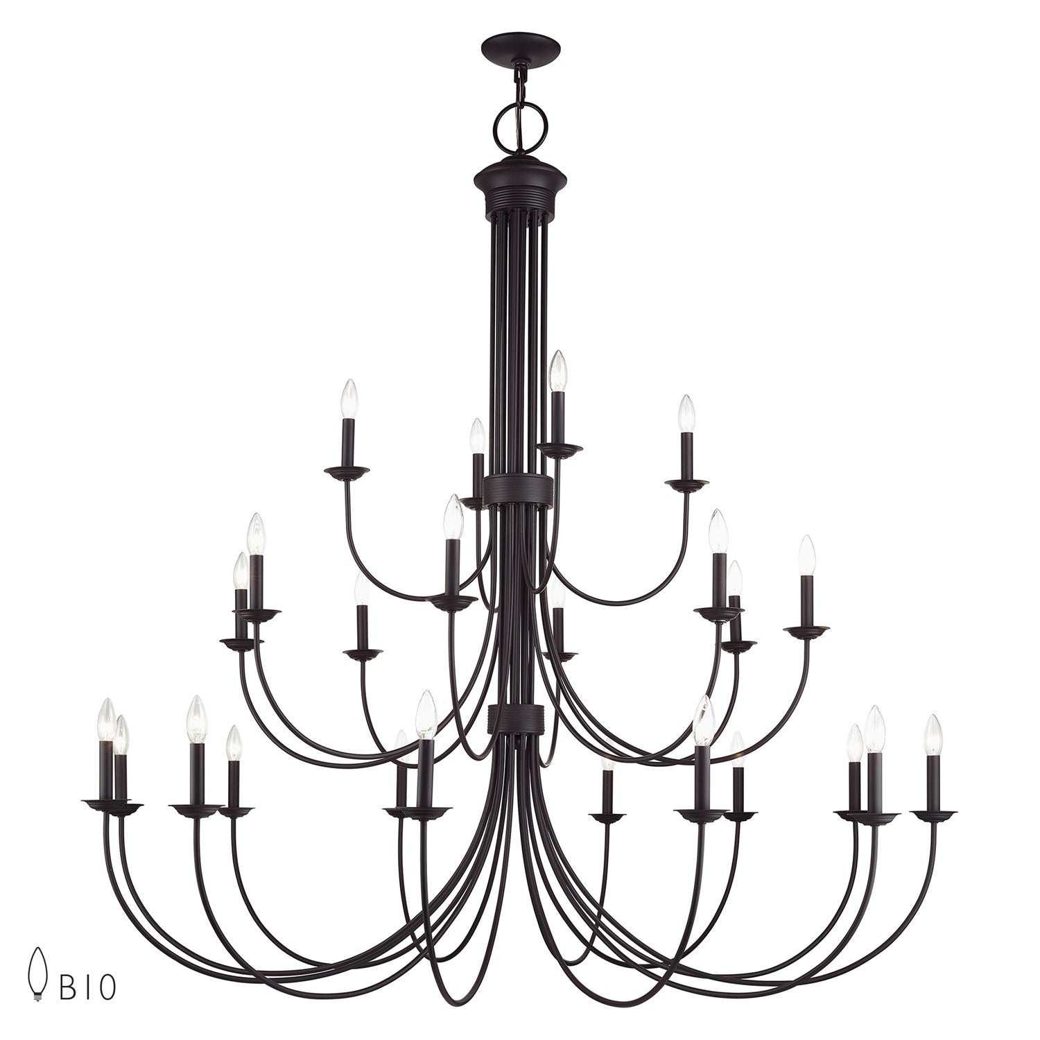 24 Light Bronze Grande Foyer Chandelier by Livex Lighting