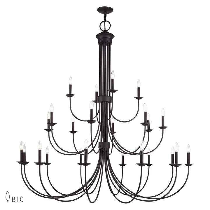 24 Light Bronze Grande Foyer Chandelier by Livex Lighting