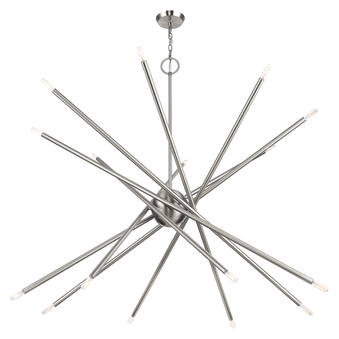 16 Light Brushed Nickel Grande Foyer Chandelier