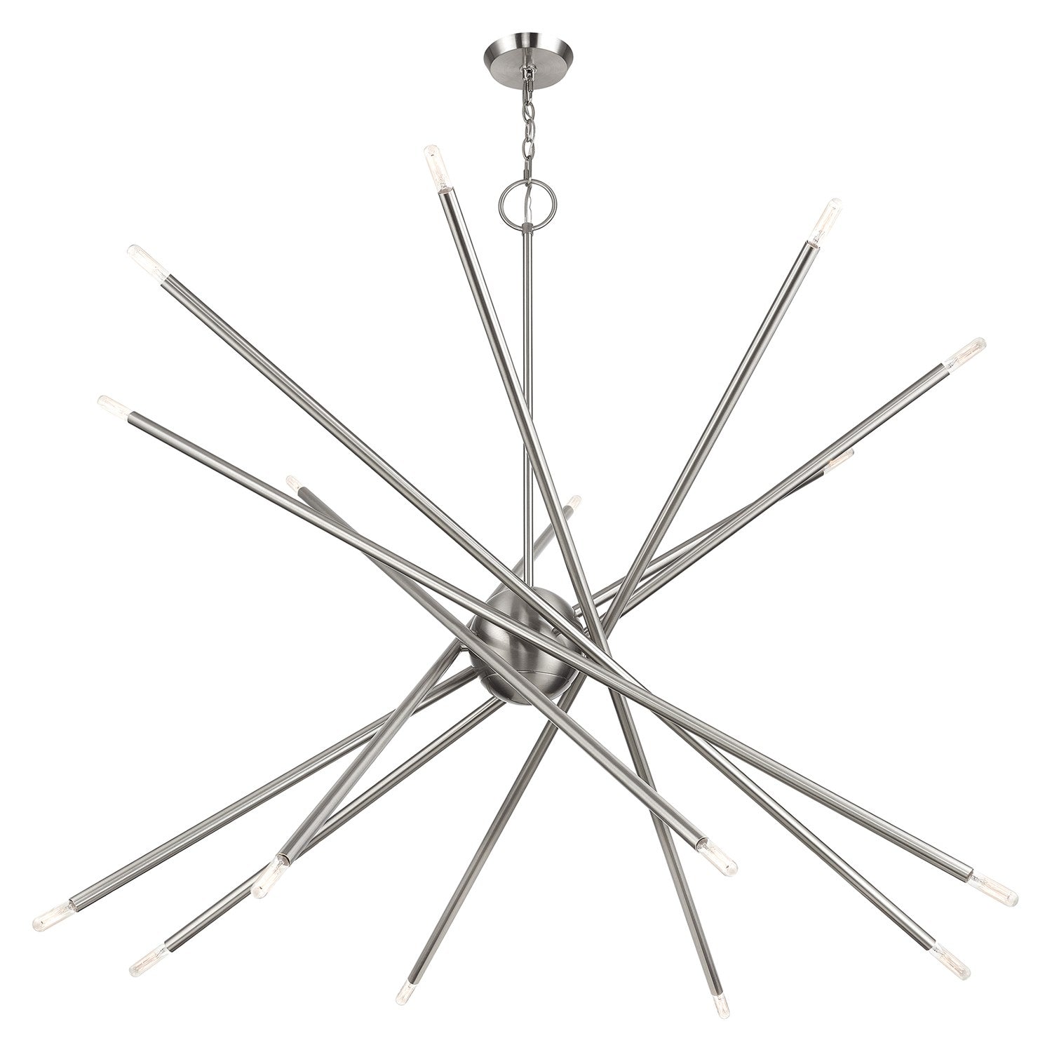 16 Light Brushed Nickel Grande Foyer Chandelier