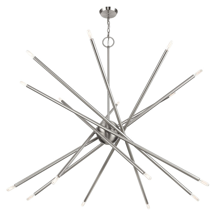16 Light Brushed Nickel Grande Foyer Chandelier