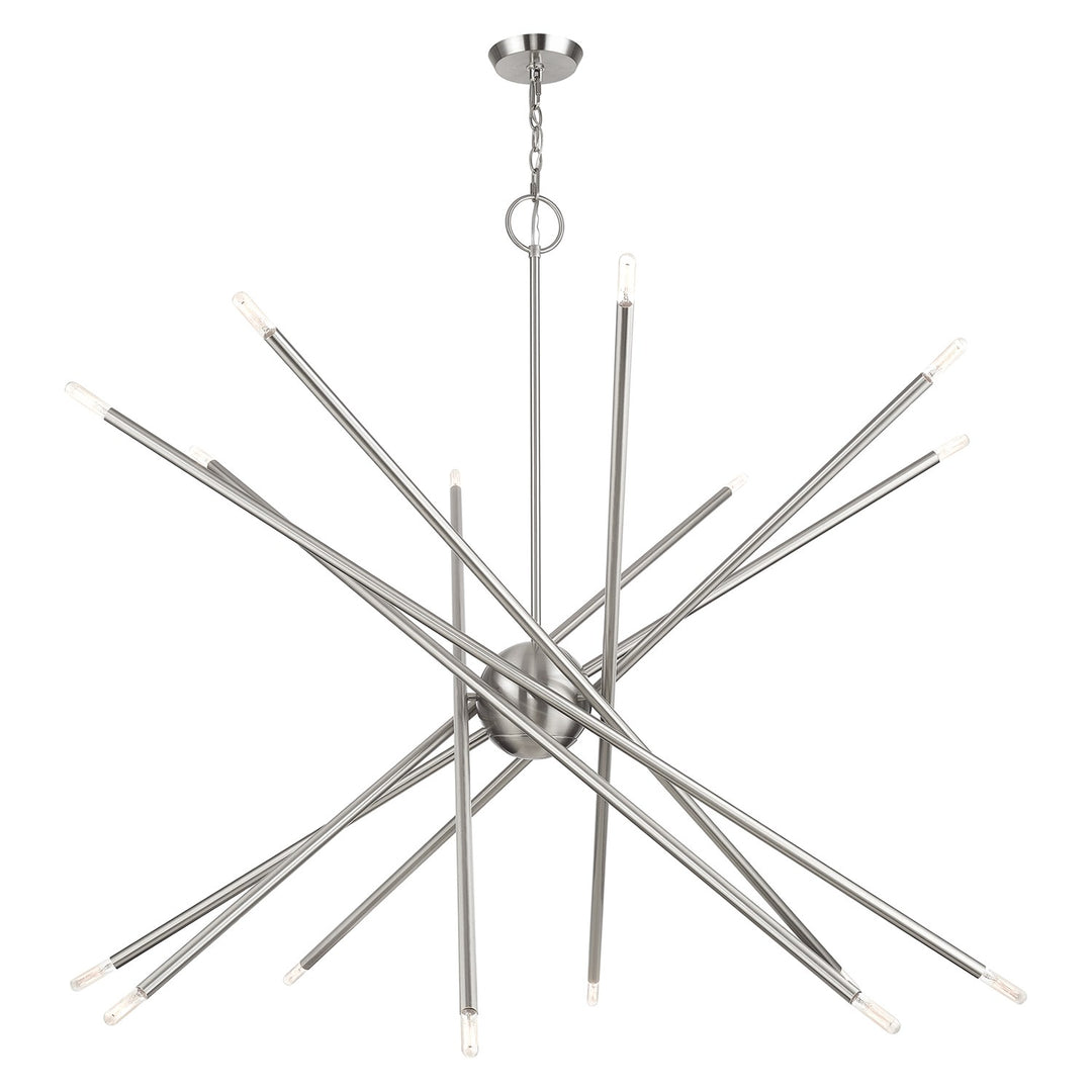 16 Light Brushed Nickel Grande Foyer Chandelier