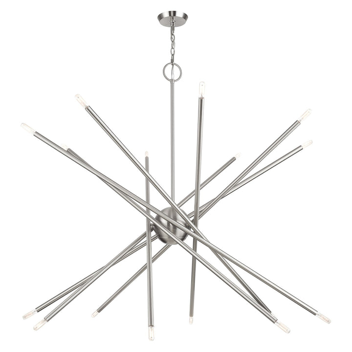 16 Light Brushed Nickel Grande Foyer Chandelier
