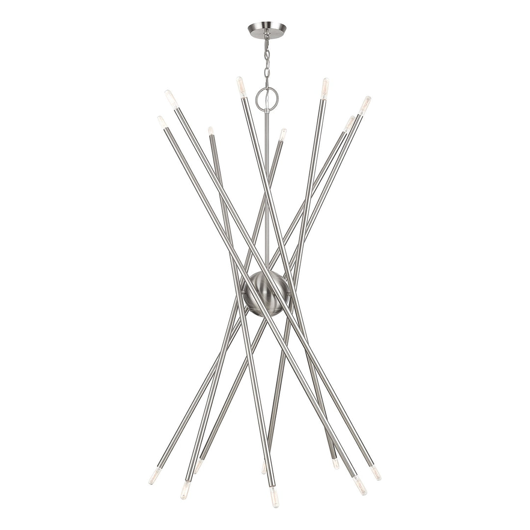 16 Light Brushed Nickel Grande Foyer Chandelier