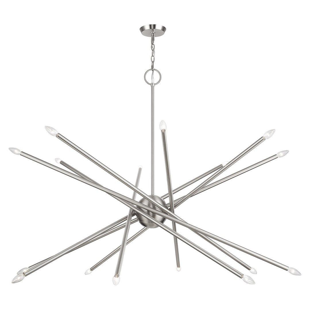 16 Light Brushed Nickel Grande Foyer Chandelier