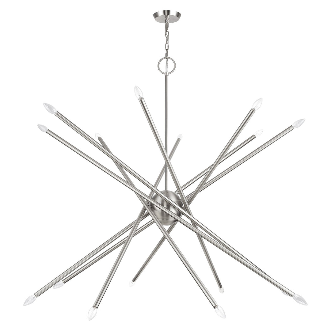 16 Light Brushed Nickel Grande Foyer Chandelier