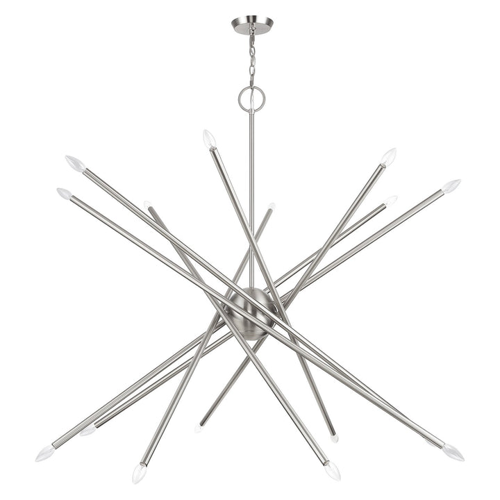 16 Light Brushed Nickel Grande Foyer Chandelier