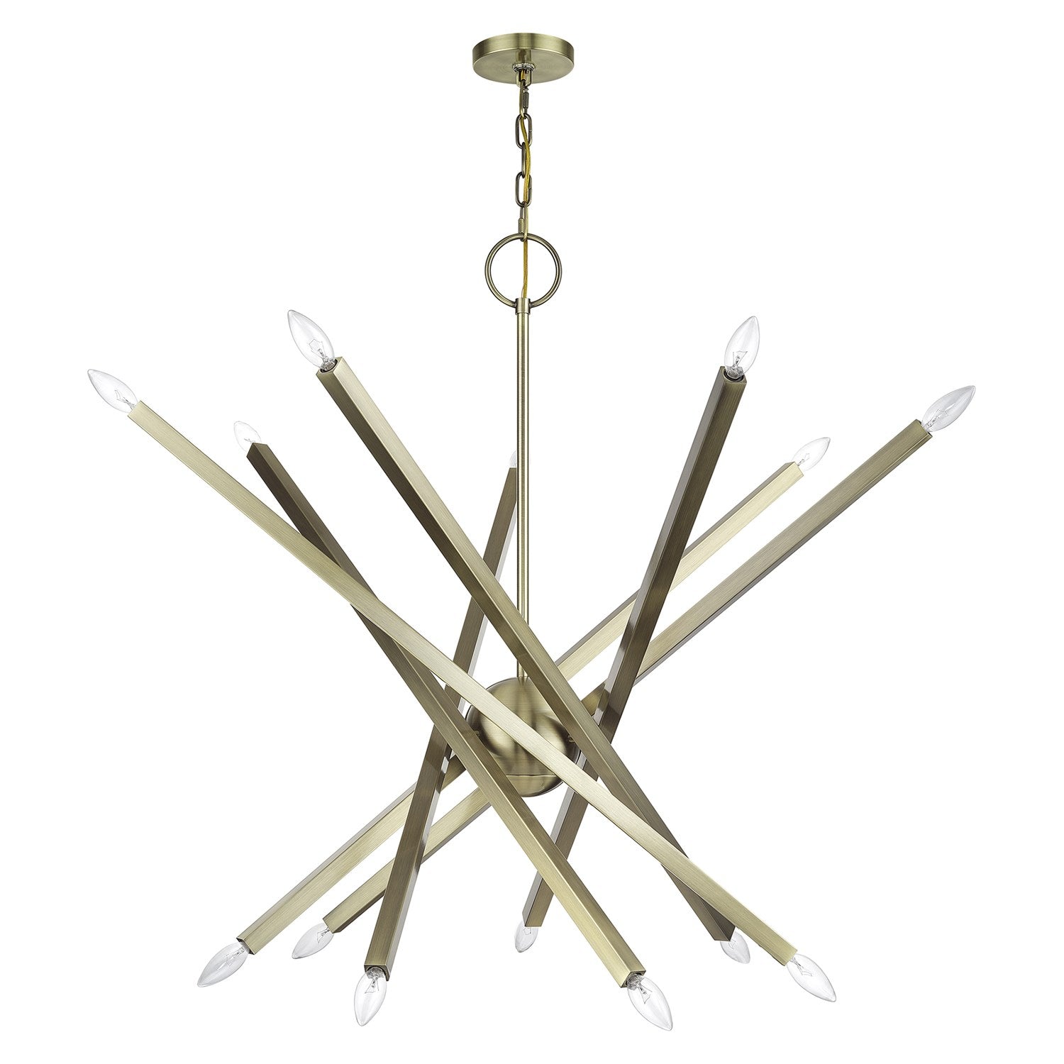 14 Light Antique Brass Extra Large Foyer Chandelier