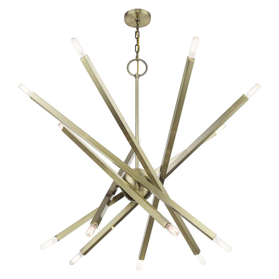 14 Light Antique Brass Extra Large Foyer Chandelier